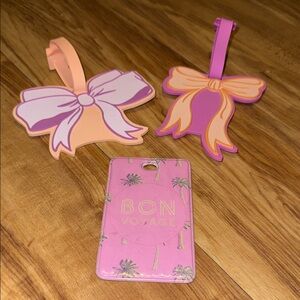 Pink and Purple Luggage Tags Set